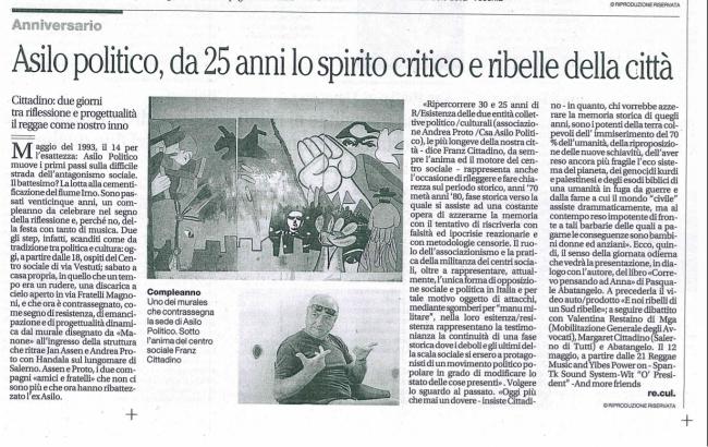 Articolo "Il Mattino"